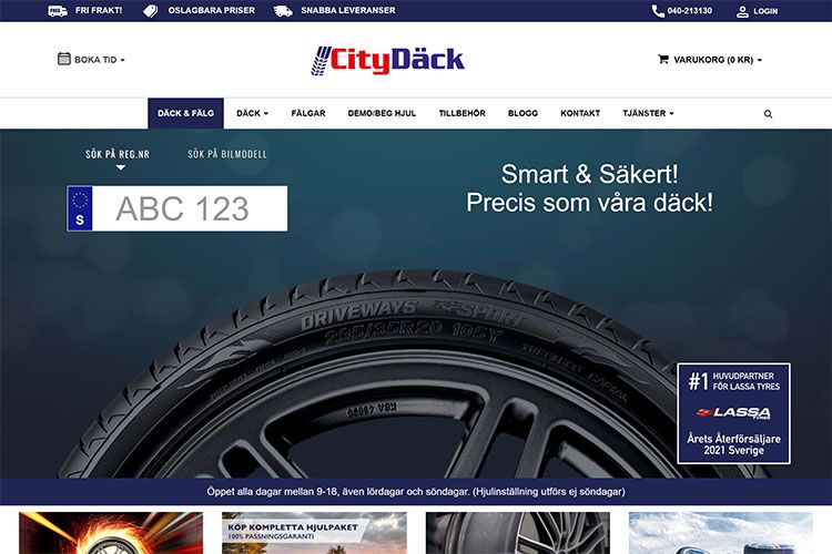 CityDäck Landningssida