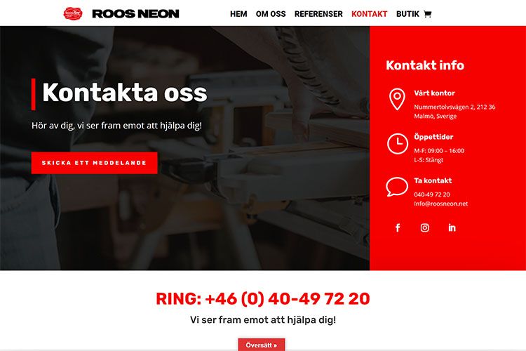 Roos Neon Kontakt
